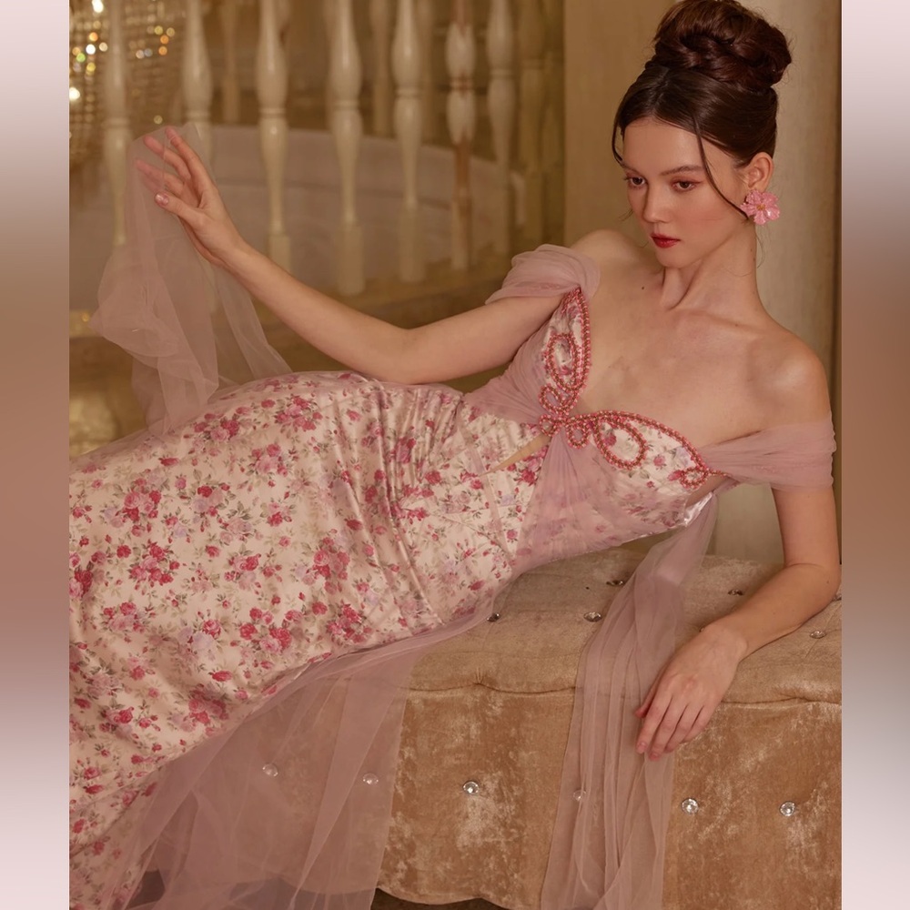 Lacemade Floral Disc Fairy Corset Dress Size Large